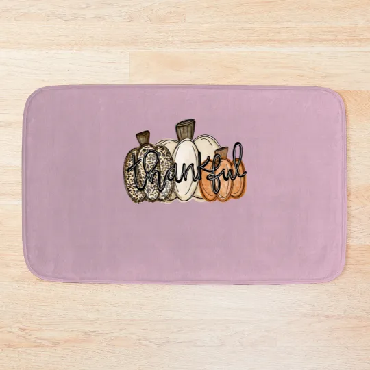 Discover Love Fall Y'All Bath Mats, Leopard Pumpkin Print Fall Bath Mats