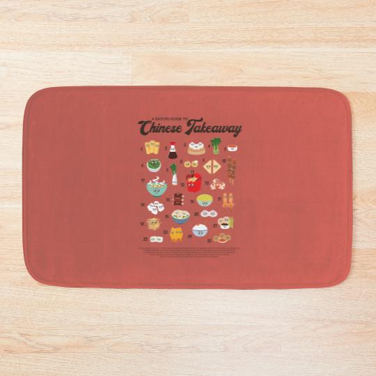 Discover Chinese Takeaway Guide Graphic Bath Mats