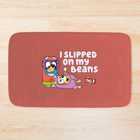 Discover BlueyDad Dog and Bingo Bath Mats - I Slipped On My Beans Collection