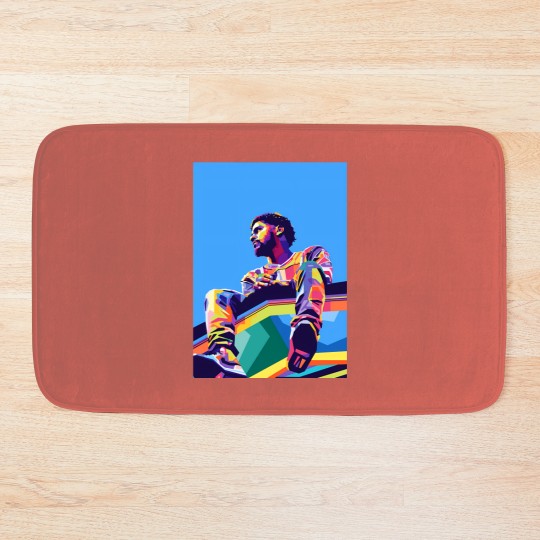 Discover J Cole Wpap Pop Art - J Cole - Bath Mats