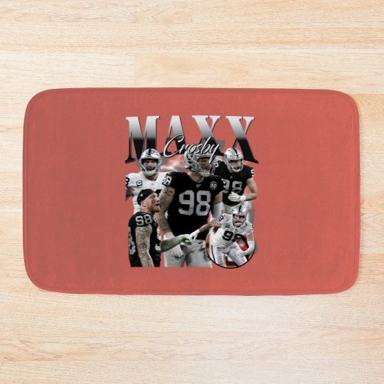 Discover Vintage 90s Graphic Style Maxx Crosby Bath Mats - Maxx Crosby Football Bath Mats