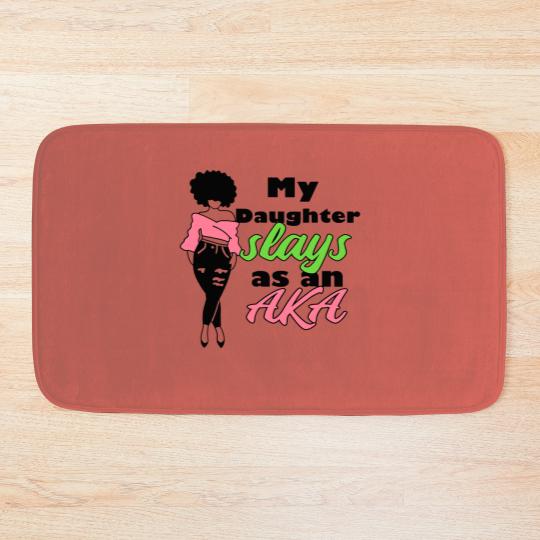Discover AKA Sorority Daughter Paraphernalia Gift For Mom Bath Mats