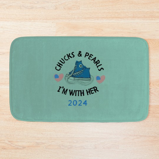 Discover Kamala Harris 2024 - Chucks and Pearls Bath Mat
