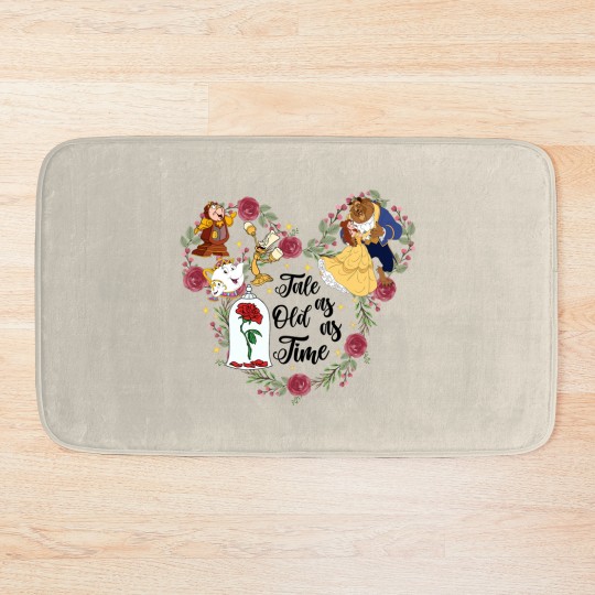 Discover Tale As Old As Time Bath Mats, Beauty Beast Bath Mats,