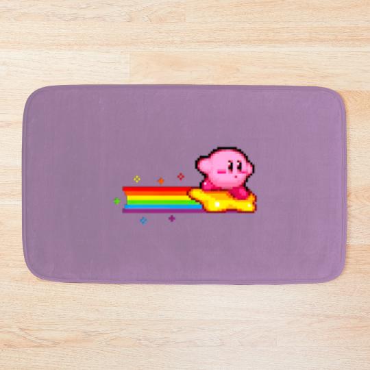 Discover Kirby Rainbow Bath Mats, Cute Kirby Bath Mats