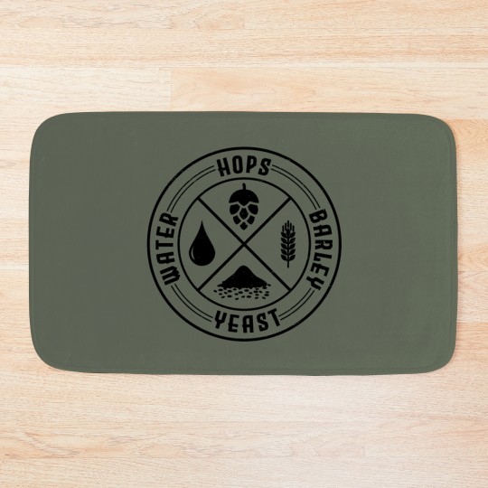 Discover Beer Brewer Homebrew Craft Beer Brewing Brewmaster Bath Mats