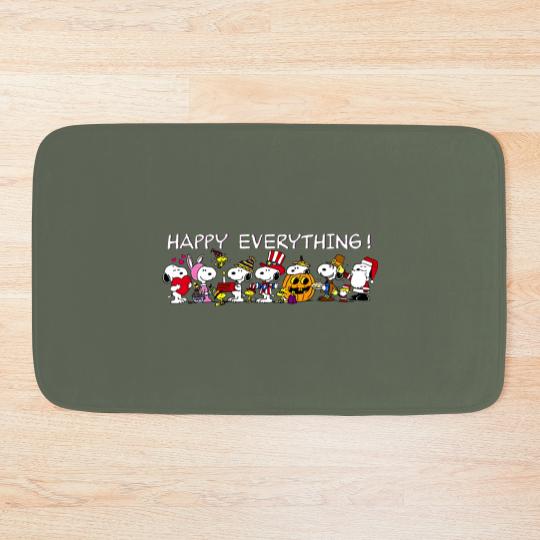 Discover Happy Everything Snoopy Halloween 2023 Bath Mats, Cute Cartoon Halloween Bath Mats