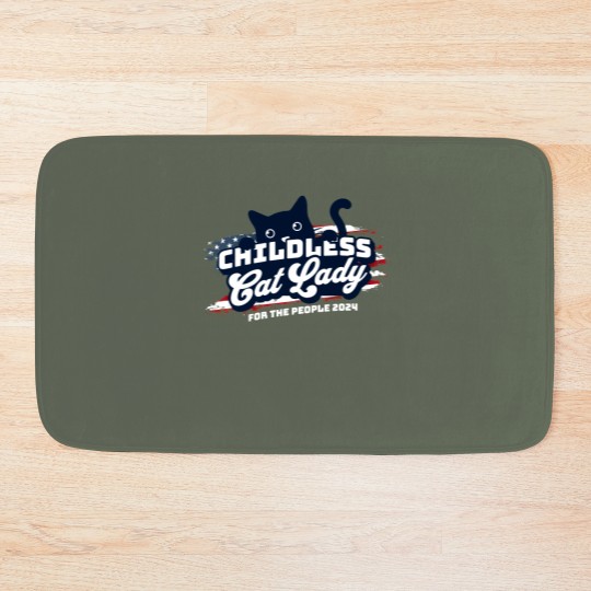 Discover Funny Kamala Harris 2024 Bath Mats, Childless cat lady Bath Mats, President Kamala Harris
