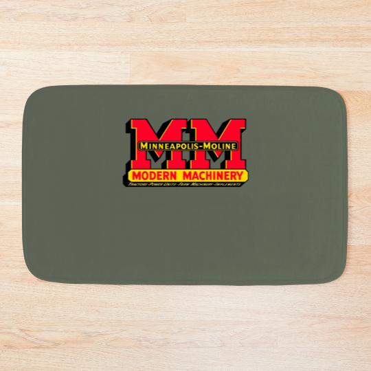Discover Minneapolis Moline Farm Engine birthday christmas Bath Mats