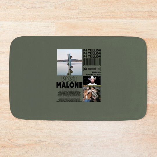 Discover Post Malone Bath Mats, F-1 Trillion Album Vintage Bath Mats