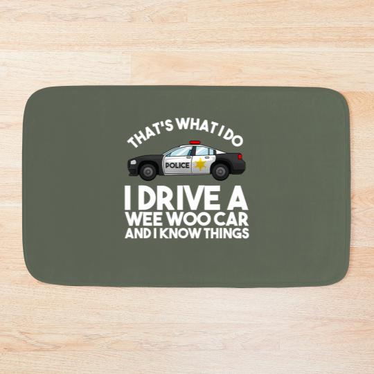 Discover Funny Police Officer Gift For Cop Law Enforcement Men Women Bath Mats