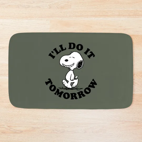 Discover Snoopy I'll Do It Tomorrow Bath Mats