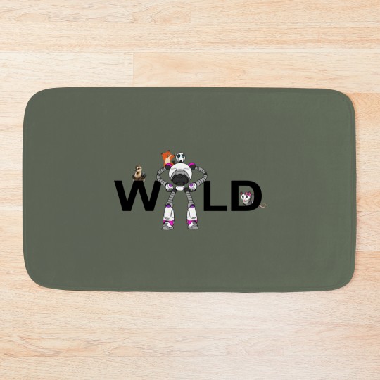 Discover The Wild Robot Bath Mats | Robot Lover Gift | Movie Fan Bath Mats