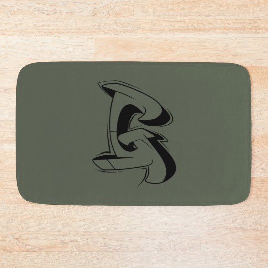 Discover G Graffiti letters initial alphabet gift Bath Mats
