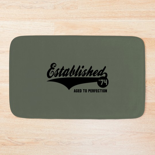 Discover Established 1974 - Birthday Anniversaire Design Bath Mats