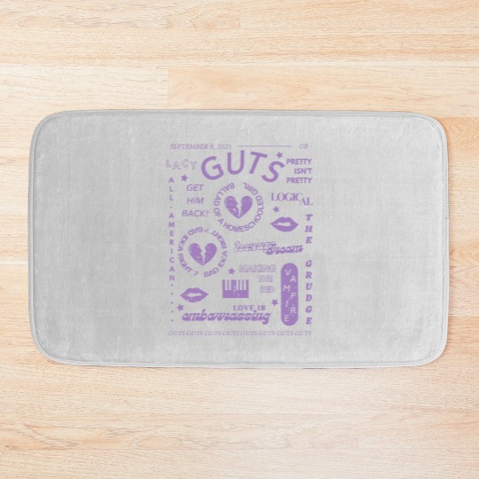 Discover Olivia Rodrigo Guts Graphic Fan Bath Mats, Music Album Bath Mats