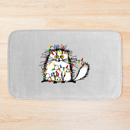 Discover Christmas Funny Cat Bath Mats, Funny Cat Bath Mats