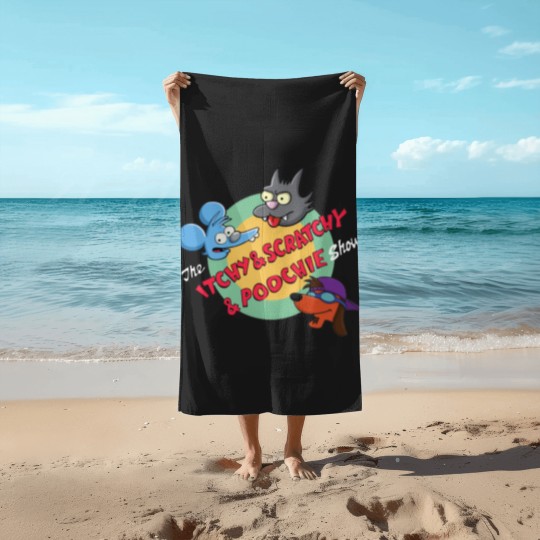 Discover The Itchy Scratchy Poochie Show Beach Towels