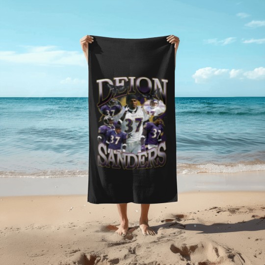 Discover Deion Sanders Ravens Vintage 90's Style Beach Towels