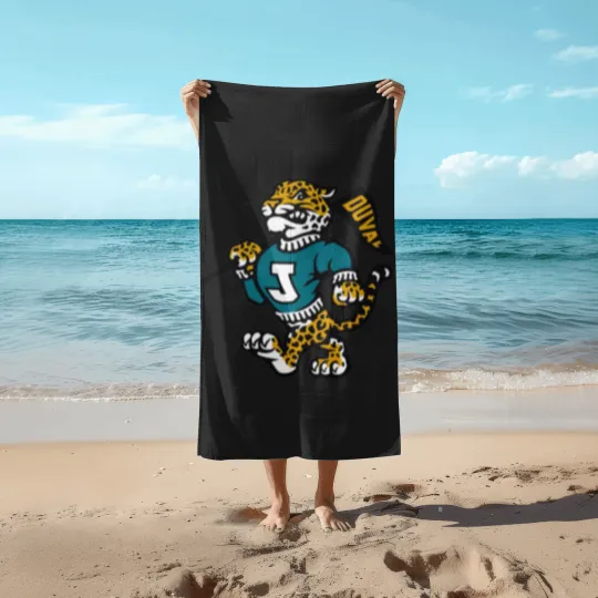 Discover Vintage Jags Mascot Beach Towels