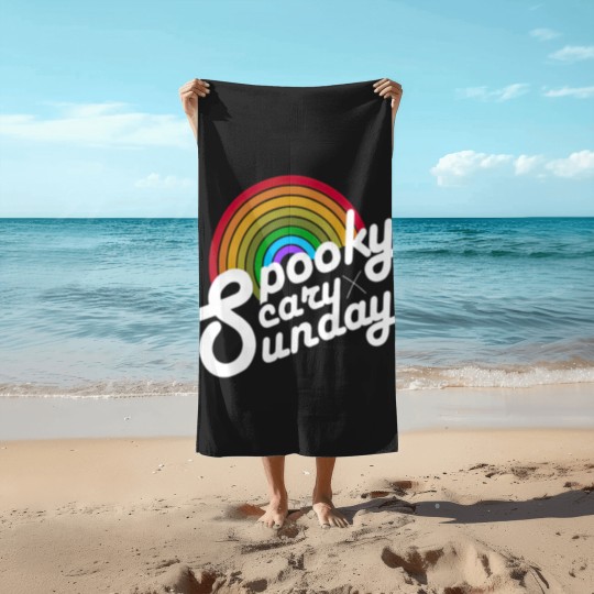 Discover Spooky Scary Sunday Beach Towels, Spooky Sunday Unisex