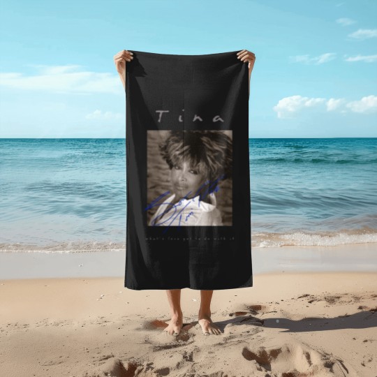 Discover Retro Signature Tina Turner Beach Towels Short Sleeve Unisex Beach Towels Beach Towels For Men Women