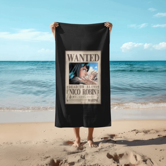 Discover WANTED NICO ROBIN Beach Towels
