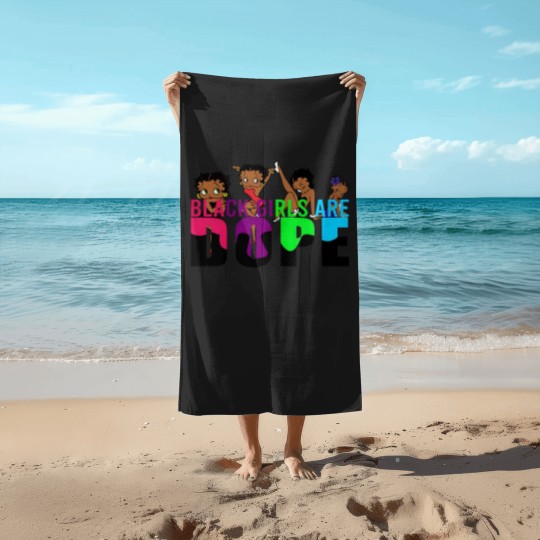 Discover Betty Boop Black Girls Are Dope Vintage Beach Towels, Animation Beach Towels, Betty Boop Beach Towels