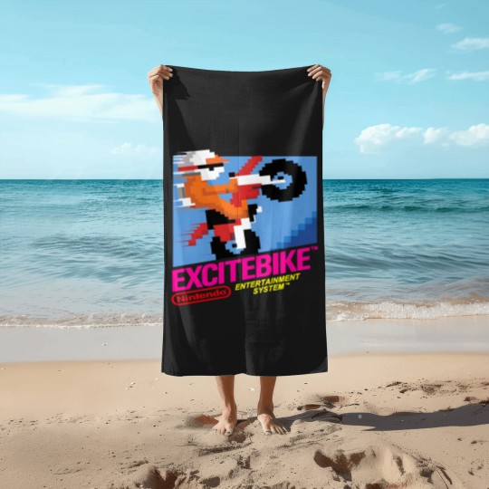 Discover NES Excitebike Transparent Beach Towels