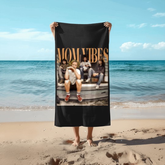 Discover Mom Vibes Thug Life  Beach Towels, Vintage 90s Mom Vibes Beach Towels, 90s Mom Vibes Beach Towels