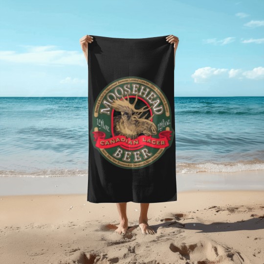 Discover 80s Mooseheads Beer Beach Towels