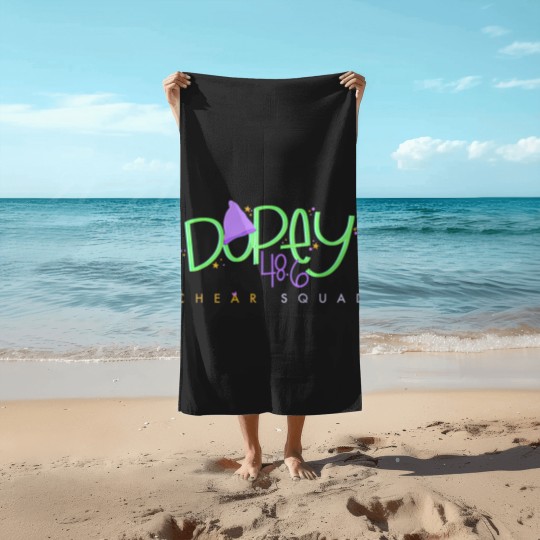 Discover Dopey Challenge ChEAR Squad Beach Towels, WDW Dopey Runner Cheering Family Beach Towels
