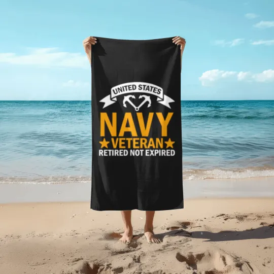 Discover United States Navy Veteran Beach Towels, Navy Veteran Beach Towels, US Navy Veteran Beach Towels