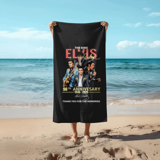 Discover Elvis Presley tour 2025, Elvis 90th Anniversary Beach Towels 2D