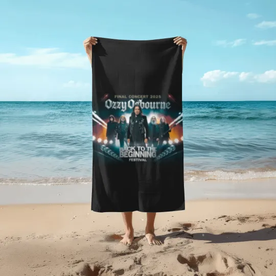 Discover Ozzy Osbourne Black Sabbath Final Concert 2025 Beach Towels