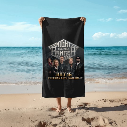 Discover New Night Ranger 2024 Tour Short Sleeve Gift For Fan Beach Towels