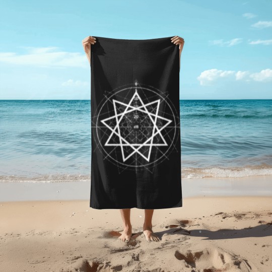Discover Nine Point Star Nonagram Slipknots Beach Towels