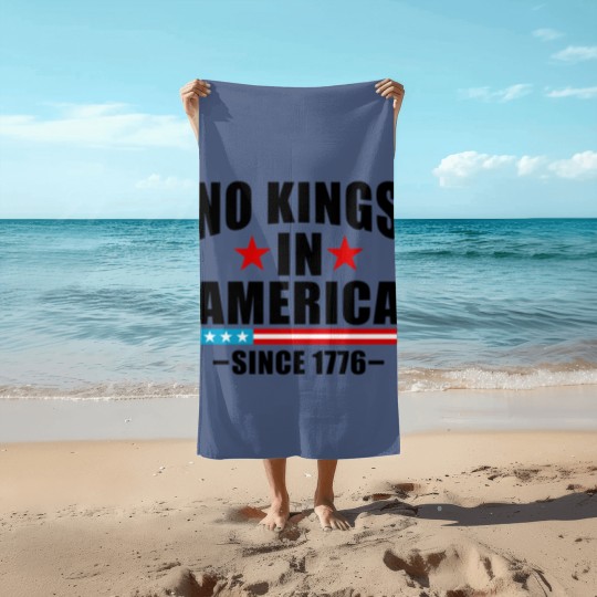 Discover No Kings in America Beach Towels Anti-Trump, Protest Beach Towels Democracy Beach Towels Protest Gift for Anti-MAGA Patriotic Beach Towels We The People No Kings In America