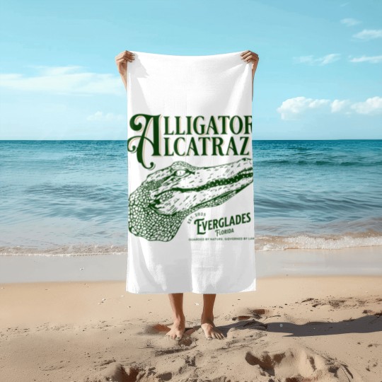 Discover Alligator Alcatraz Beach Towels, Everglades Florida Parody,  Swamp Humor Beach Towels, Dark Humor Beach Towels