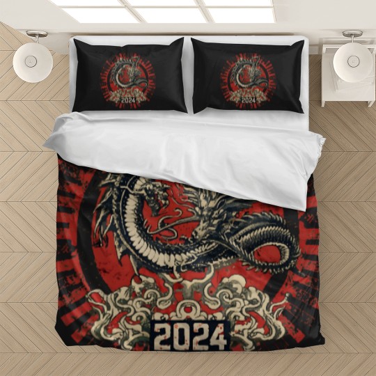 Discover 2024 Chinese New Year of the Wood Dragon 木龍年 Mù lóng nián (4) Bedding Sets