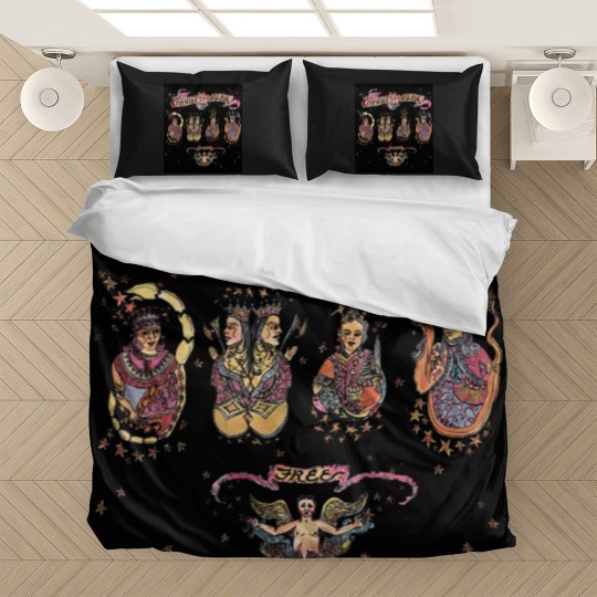 Discover And Let It Free Concrete B In Black Bedding Sets