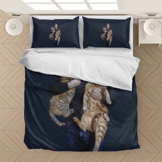 Discover Nathan Fielder and His Cats Classic Bedding Sets