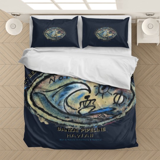 Discover Vintage Sunset Beach Banzai Pipeline, Hawaii Bedding Sets