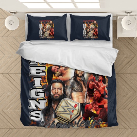Discover Roman Reigns Acknowledge Me Unisex Softstyle Bedding Sets, Roman Reigns Unisex Bedding Sets