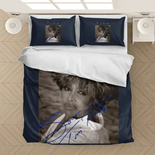 Discover Retro Signature Tina Turner Bedding Sets Short Sleeve Unisex Bedding Sets Bedding Sets For Men Women