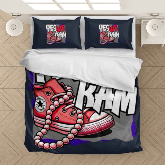 Discover Kamala Harris , Yes We Kam, red white and blue, Bedding Sets