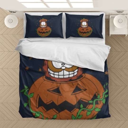 Discover Halloween Garfield Pumpkin Bedding Sets, Halloween Pumpkin Garfield Cat Bedding Sets