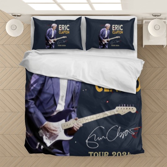 Discover Eric Clapton 2024 tour Music Black Bedding Sets Great Gift