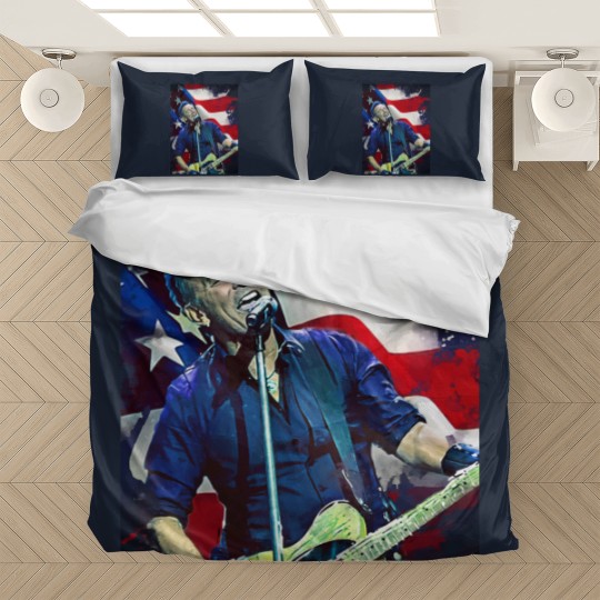 Discover Bruce Springsteen Graphic Bedding Sets  Bruce Springsteen Bedding Sets Tour 2024 Bedding Sets