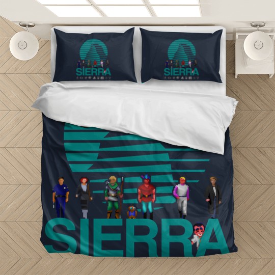Discover Sierra Online Logo Aqua Blue   Gaming Heroes And Icons   Point And Click Graphic Adventure Pc Games Bedding Sets